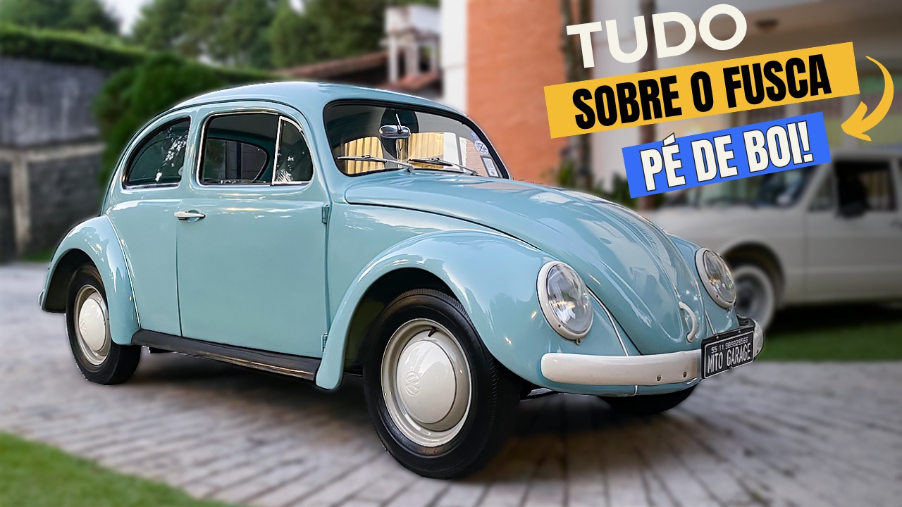 VW Fusca Pé de Boi Azul Pastel 66